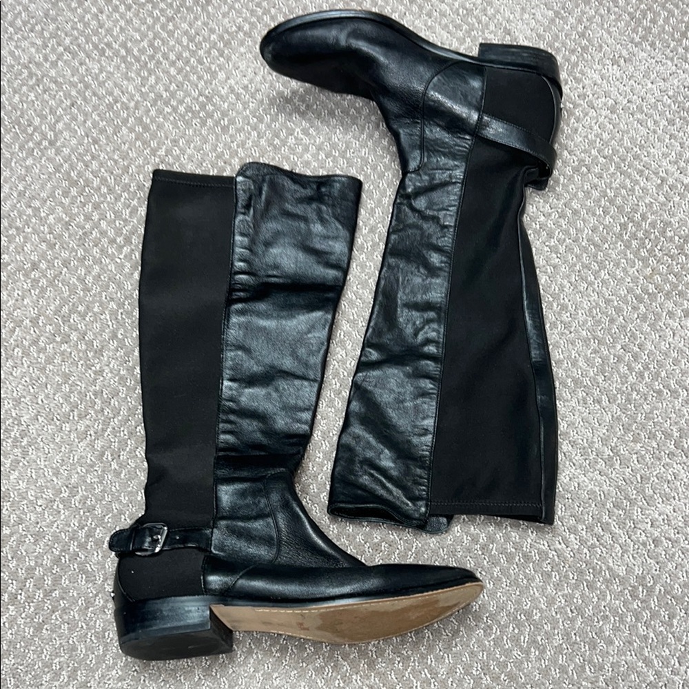 Coach Women's Black Leather Riding Boots Size 7.5